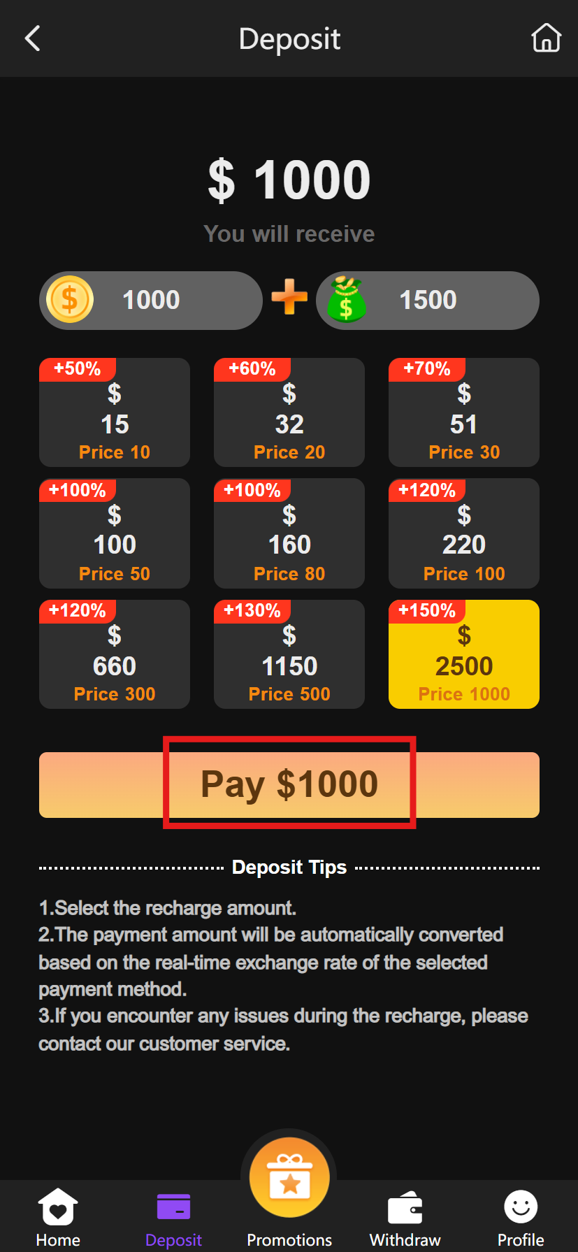 Deposit U8fun 2